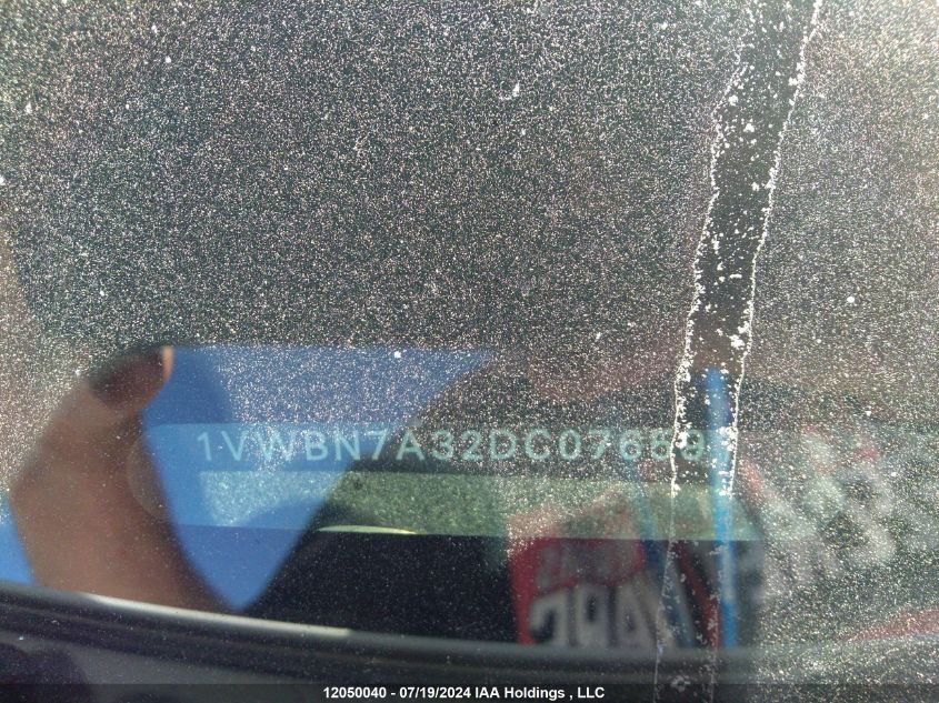 2013 Volkswagen Passat Se VIN: 1VWBN7A32DC076591 Lot: 12050040