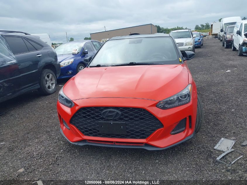 2019 Hyundai Veloster VIN: KMHTH6AB2KU009833 Lot: 12050066