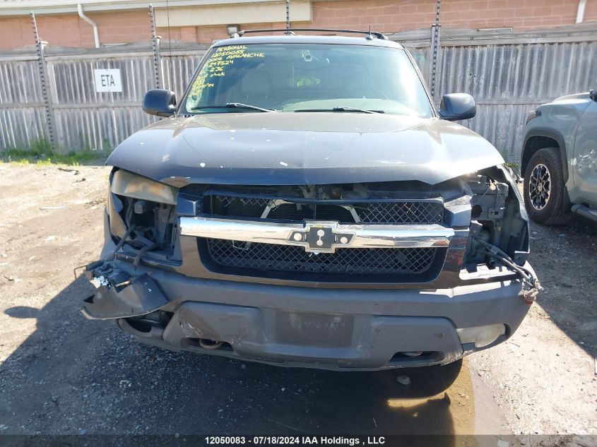 2005 Chevrolet Avalanche VIN: 3GNEK12T75G247524 Lot: 12050083