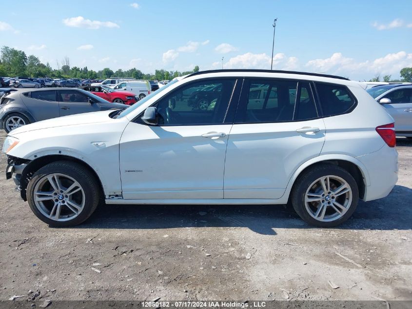 2012 BMW X3 VIN: 5UXWX7C5XCL976018 Lot: 12050182