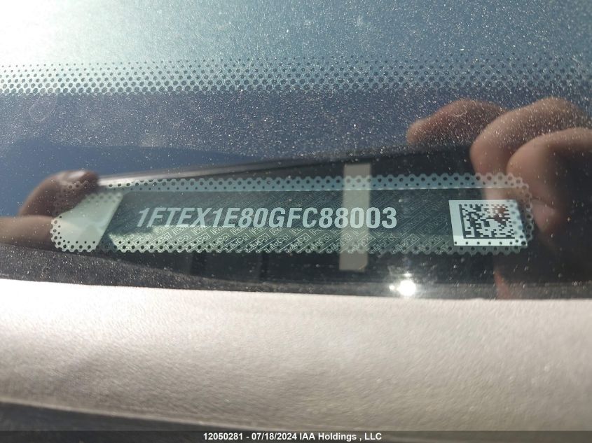 2016 Ford F150 Super Cab VIN: 1FTEX1E80GFC88003 Lot: 12050281