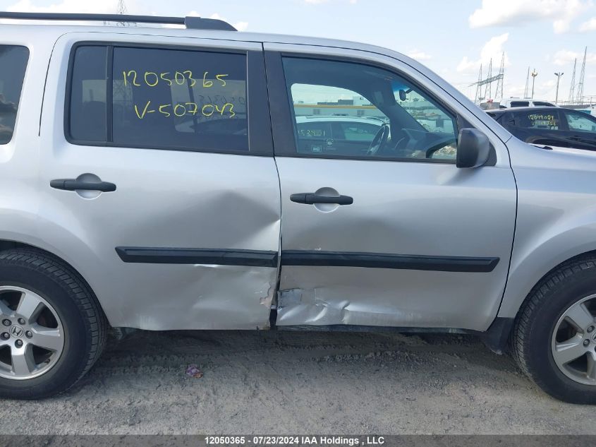 2011 Honda Pilot Lx VIN: 5FNYF4H25BB507043 Lot: 12050365