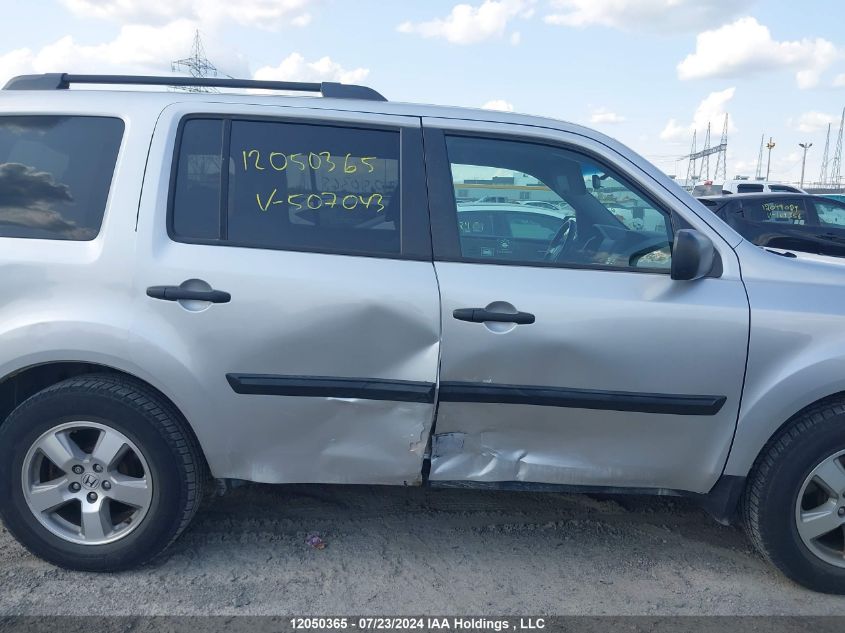 2011 Honda Pilot Lx VIN: 5FNYF4H25BB507043 Lot: 12050365