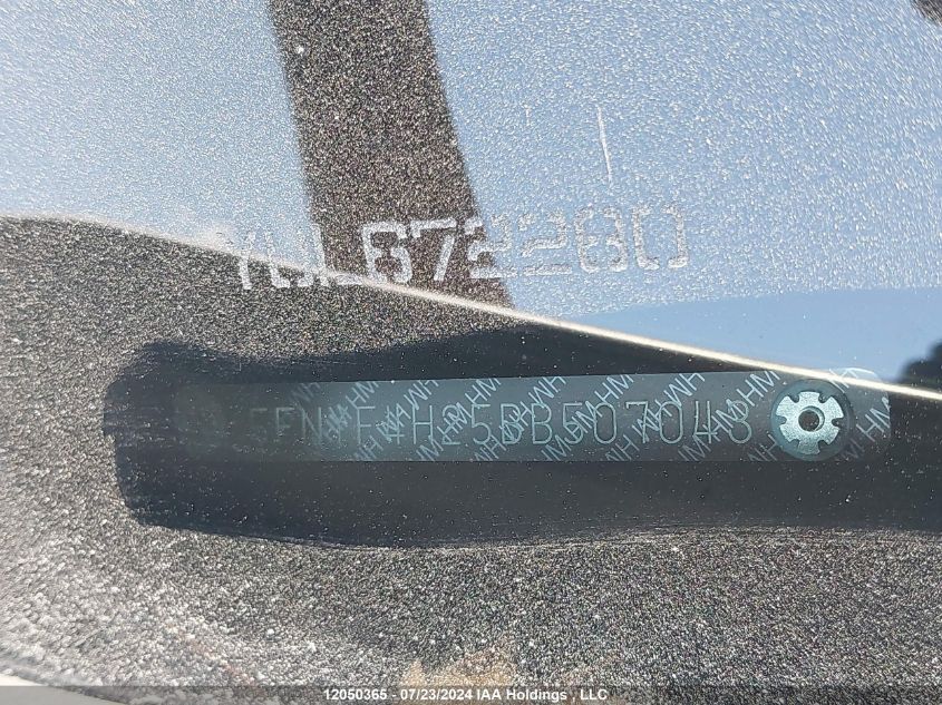 2011 Honda Pilot Lx VIN: 5FNYF4H25BB507043 Lot: 12050365