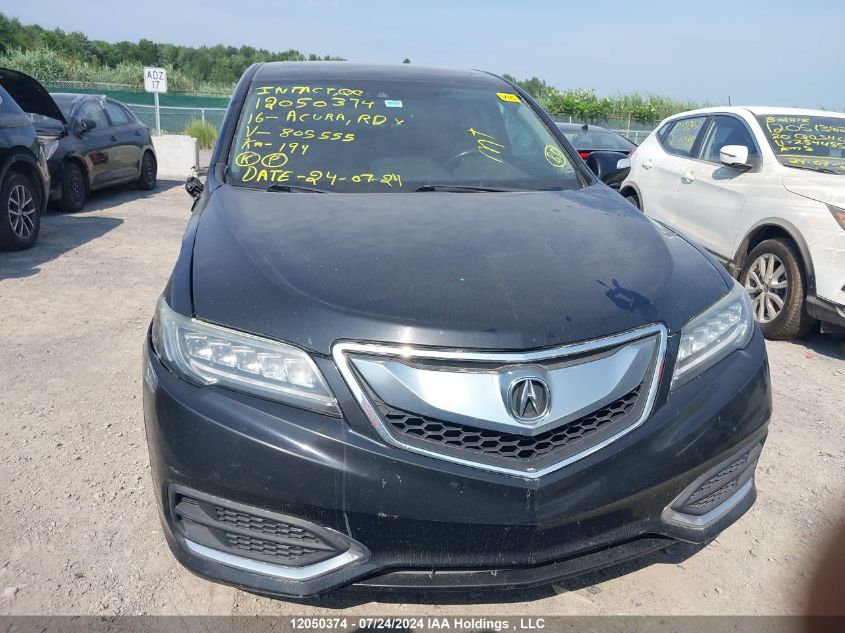 2016 Acura Rdx VIN: 5J8TB4H52GL805555 Lot: 12050374