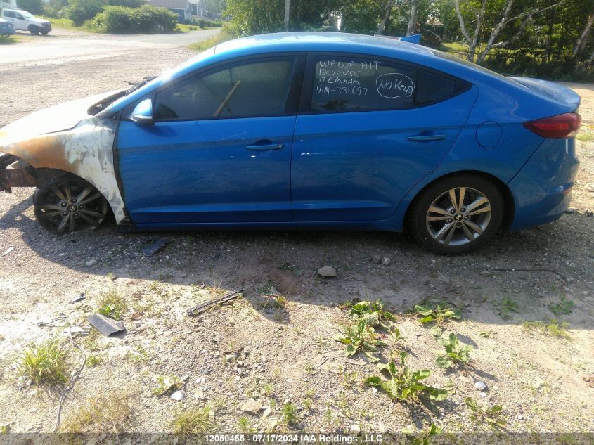 2017 Hyundai Elantra Gl VIN: KMHD84LF6HU331697 Lot: 12050455