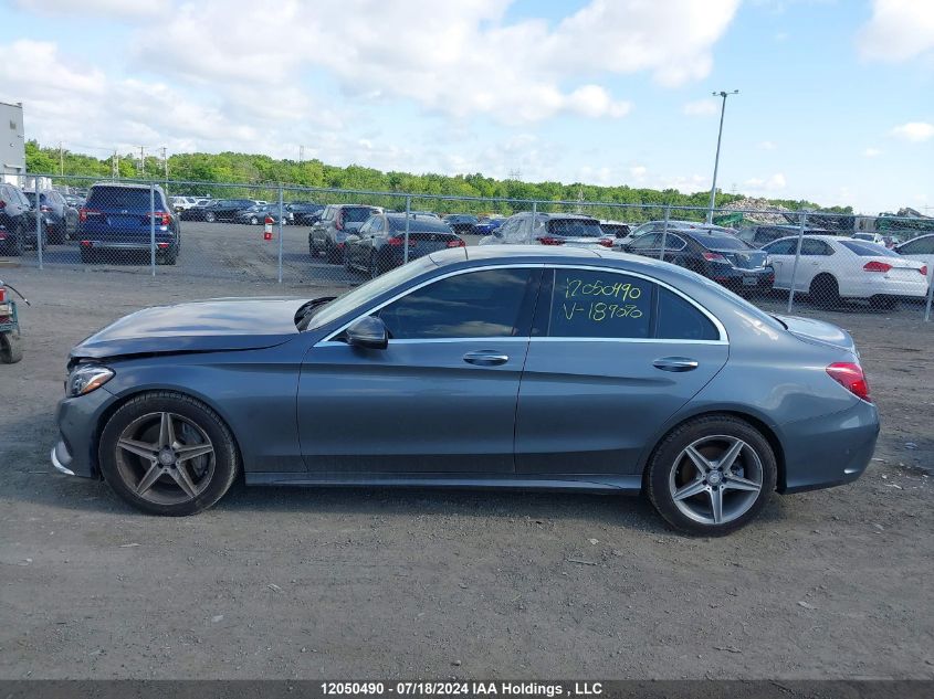 2017 Mercedes-Benz C-Class VIN: 55SWF4KB1HU189090 Lot: 12050490