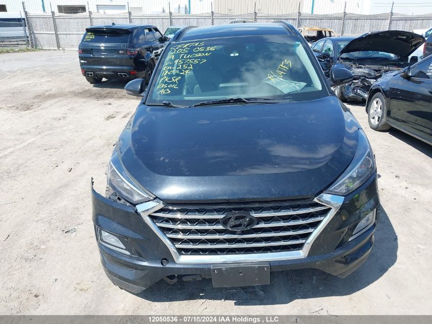 2019 Hyundai Tucson Limited/Sel/Sport/Ultimate/Value/Night VIN: KM8J3CAL3KU957557 Lot: 12050536