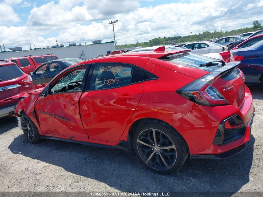 2020 Honda Civic Hatchback VIN: SHHFK7H43LU303914 Lot: 12050551