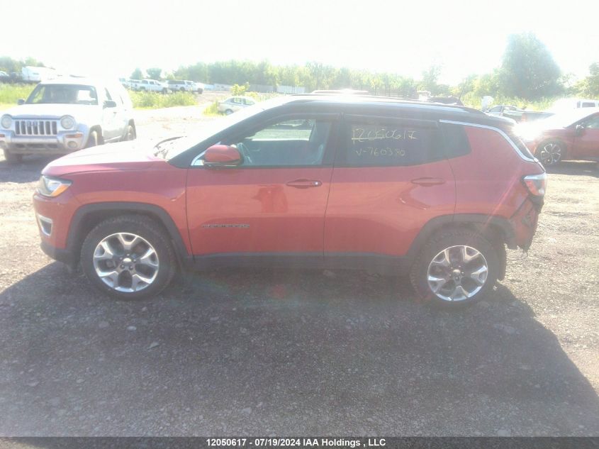 2019 Jeep Compass Limited VIN: 3C4NJDCB2KT760380 Lot: 12050617