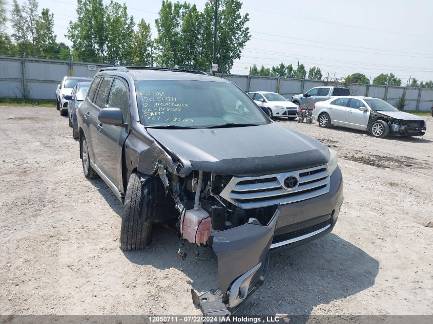 2012 Toyota Highlander V6 VIN: 5TDBK3EH7CS148022 Lot: 12050711