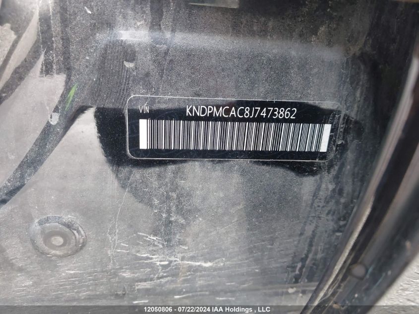 2018 Kia Sportage VIN: KNDPMCAC8J7473862 Lot: 12050806