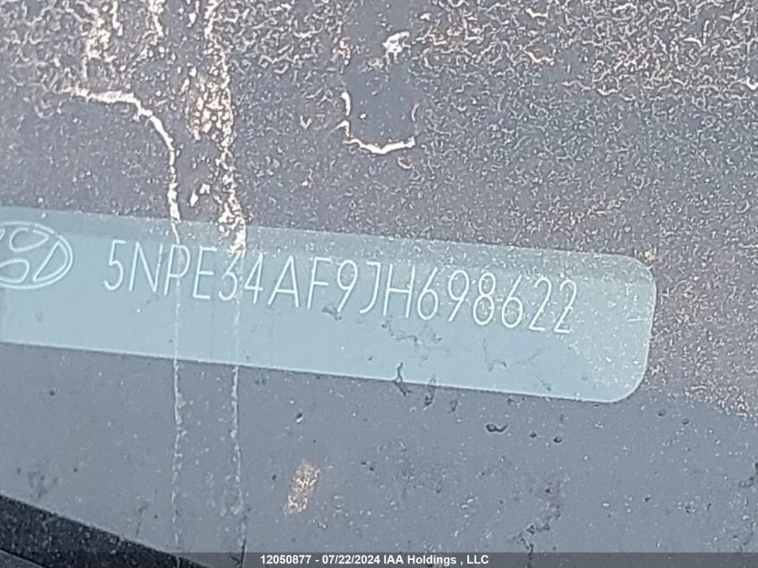 2018 Hyundai Sonata 2.4 Sport VIN: 5NPE34AF9JH698622 Lot: 12050877