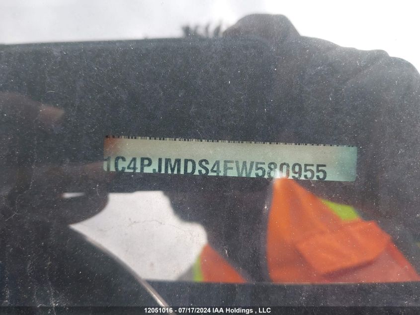 2015 Jeep Cherokee Limited VIN: 1C4PJMDS4FW580955 Lot: 12051016