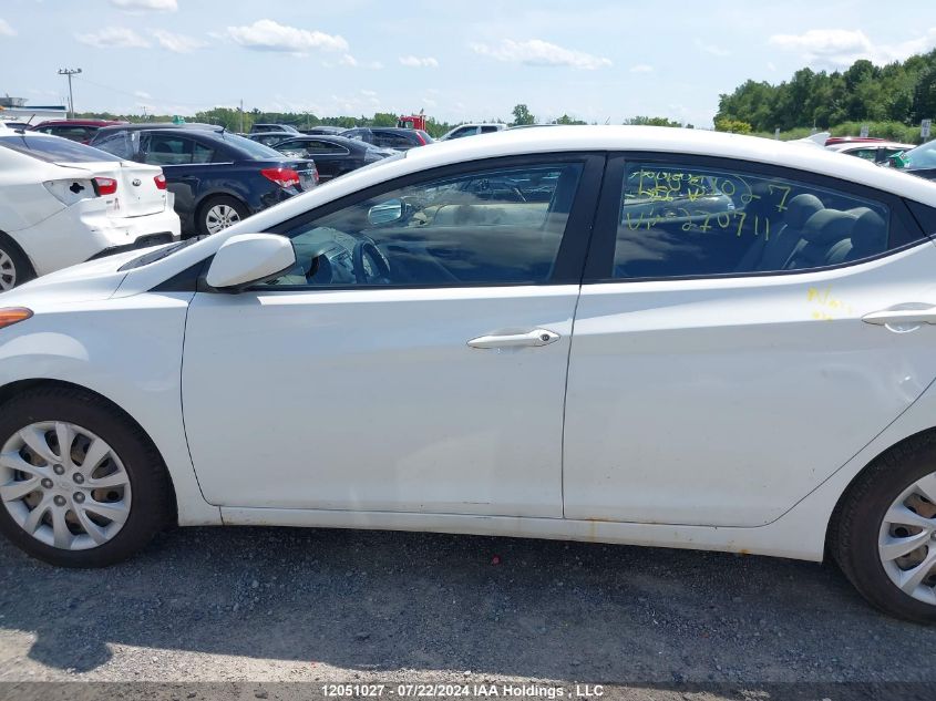 2013 Hyundai Elantra Gl VIN: 5NPDH4AE4DH270711 Lot: 12051027