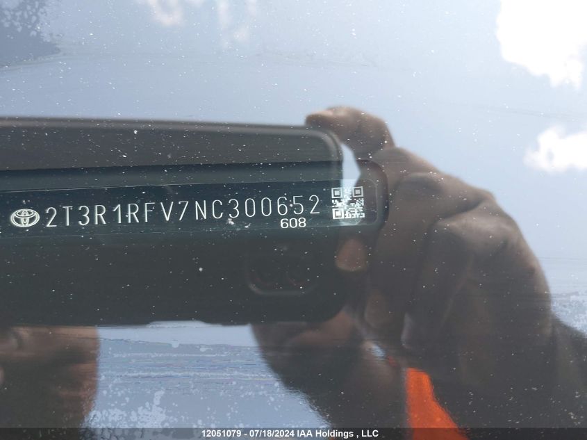 2022 Toyota Rav4 Xle/Xle Premium VIN: 2T3R1RFV7NC300652 Lot: 12051079