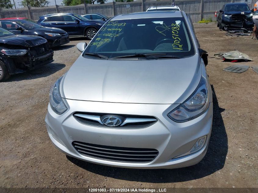 2013 Hyundai Accent Gls VIN: KMHCU5AE1DU108257 Lot: 12051083