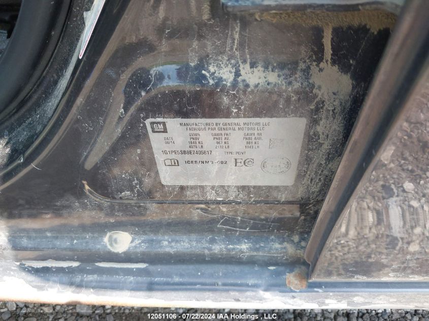 2014 Chevrolet Cruze VIN: 1G1PE5SB8E7405817 Lot: 12051106