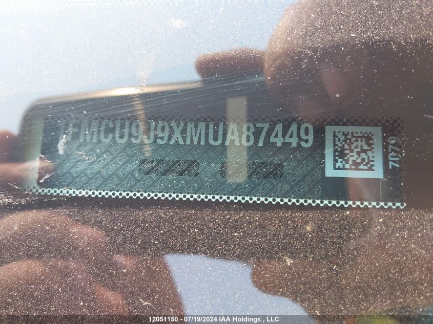 2021 Ford Escape Titanium VIN: 1FMCU9J9XMUA87449 Lot: 12051150