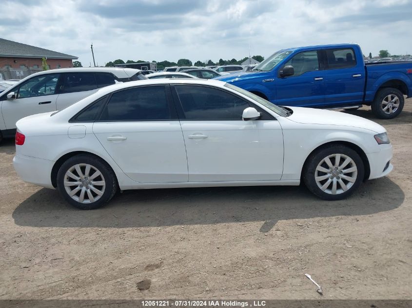 2012 Audi A4 VIN: WAUBFCFL5CA117448 Lot: 12051221