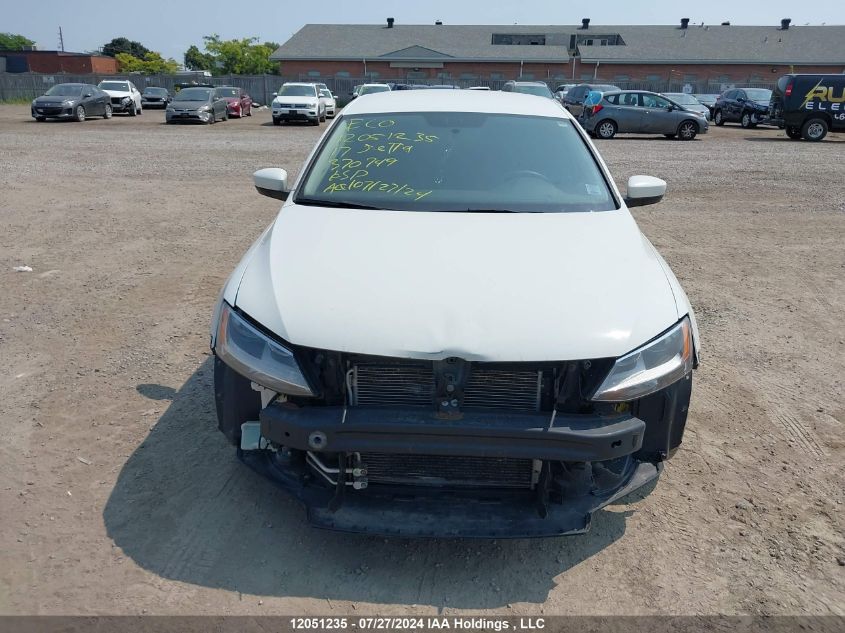 2017 Volkswagen Jetta Sedan VIN: 3VW2B7AJ8HM370749 Lot: 12051235