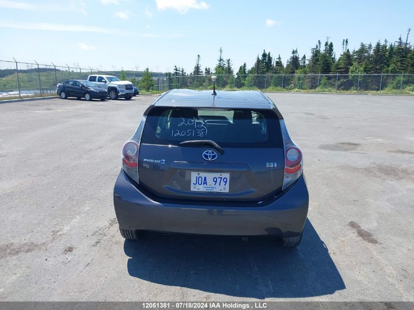 2012 Toyota Prius C Technology VIN: JTDKDTB37C1513198 Lot: 12051381