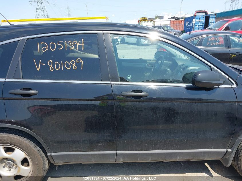 2010 Honda Cr-V Lx VIN: 5J6RE3H39AL801089 Lot: 12051394