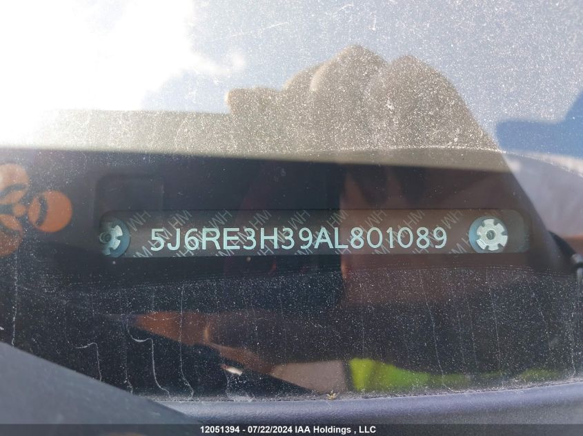 2010 Honda Cr-V Lx VIN: 5J6RE3H39AL801089 Lot: 12051394