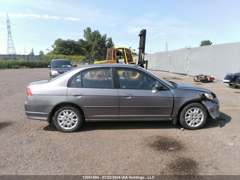 2004 Honda Civic Lx VIN: 2HGES16614H904329 Lot: 12051404
