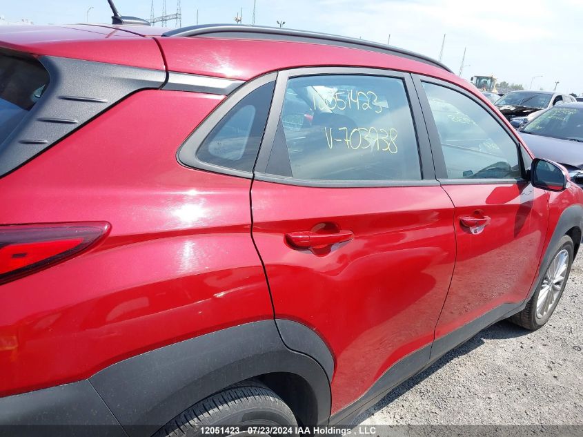 2021 Hyundai Kona Sel VIN: KM8K2CAA5MU703938 Lot: 12051423