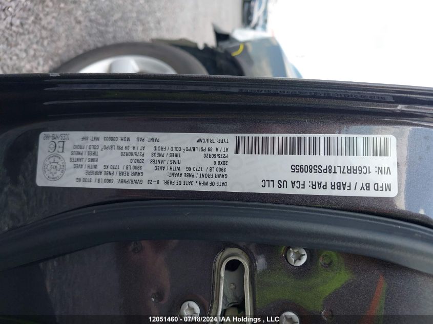 2023 Ram 1500 Classic Slt VIN: 1C6RR7LT8PS580955 Lot: 12051460