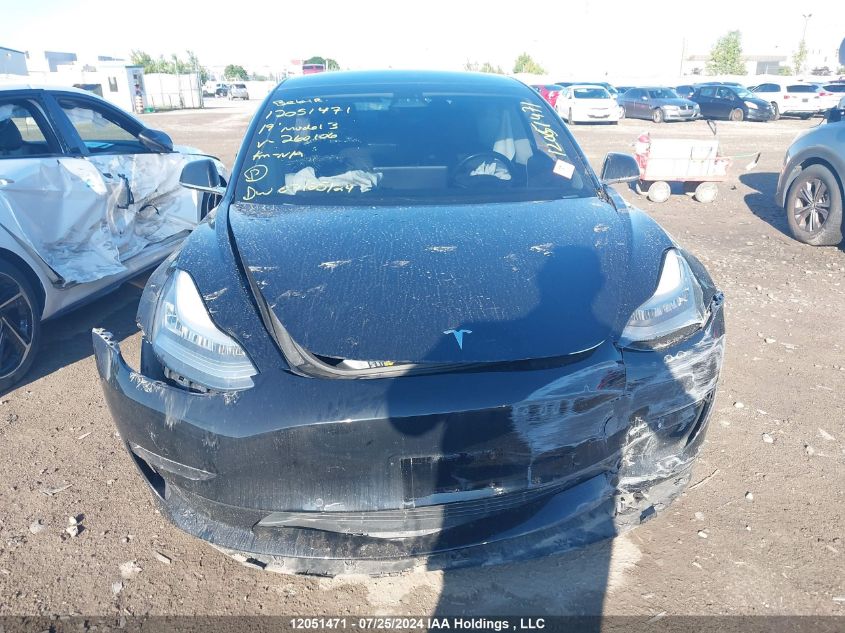 2019 Tesla Model 3 VIN: 5YJ3E1EB5KF260106 Lot: 12051471