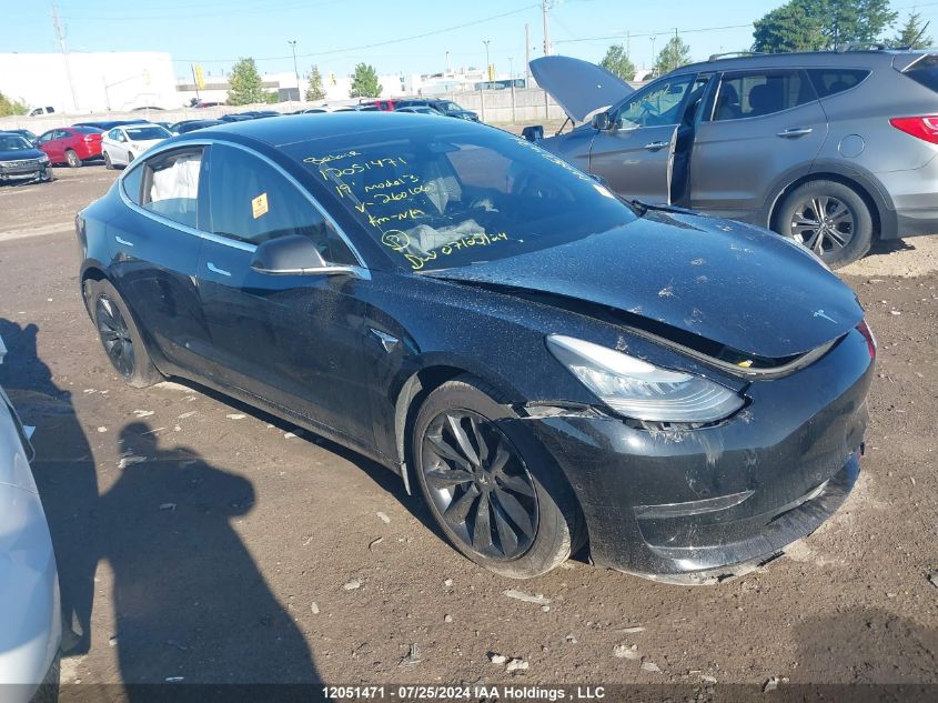 2019 Tesla Model 3 VIN: 5YJ3E1EB5KF260106 Lot: 12051471