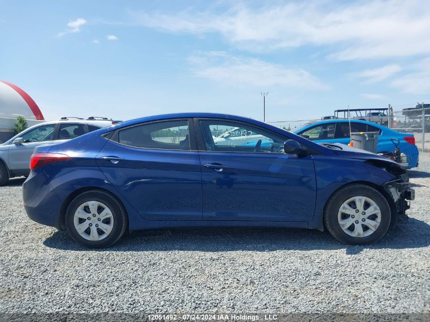 2016 Hyundai Elantra L+ VIN: 5NPDH4AE9GH713391 Lot: 12051492