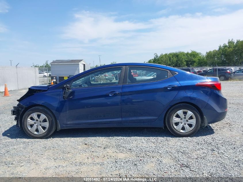 2016 Hyundai Elantra L+ VIN: 5NPDH4AE9GH713391 Lot: 12051492
