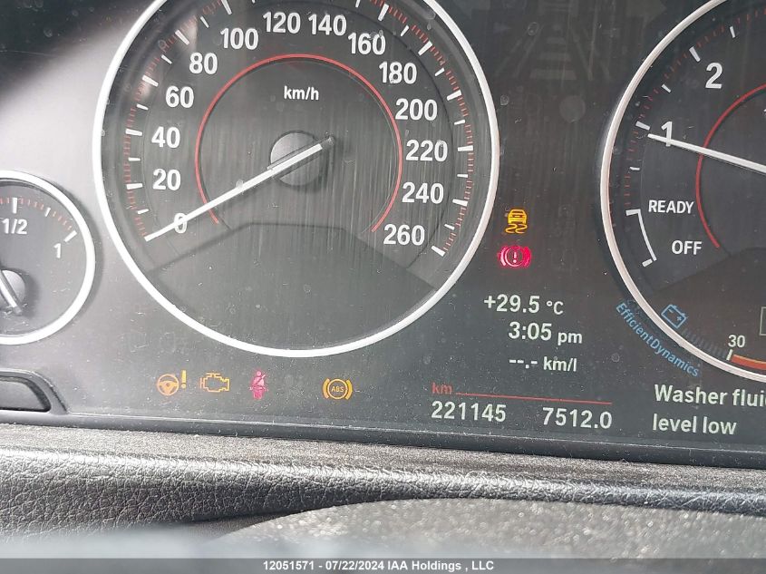 2012 BMW 3 Series VIN: WBA3A5C54CF257675 Lot: 12051571