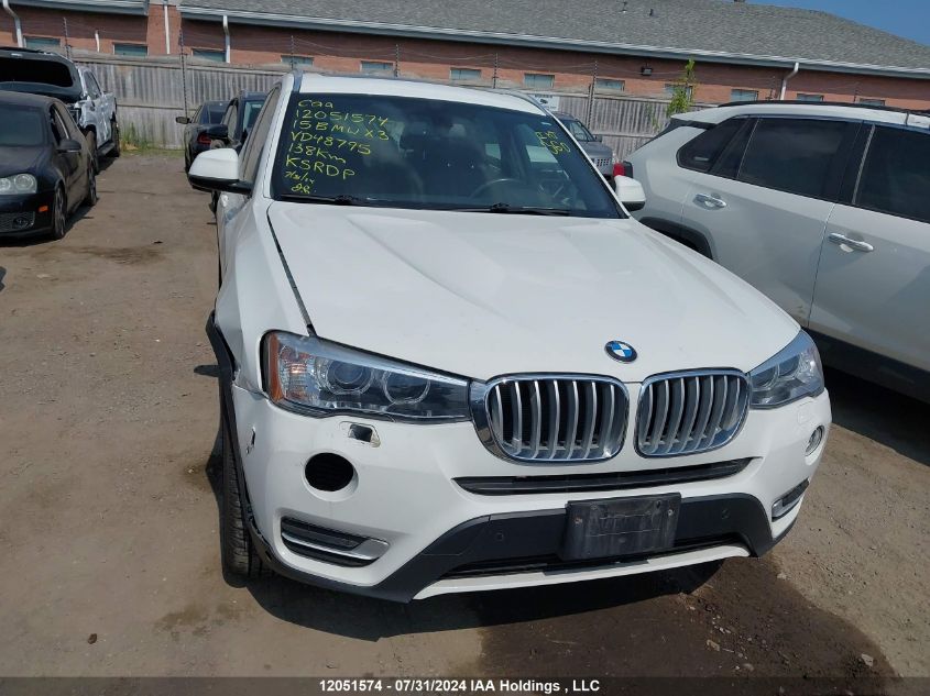 2015 BMW X3 xDrive28I VIN: 5UXWX9C50F0D48795 Lot: 12051574