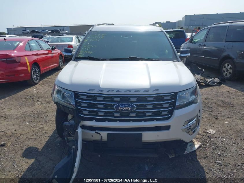 2016 Ford Explorer Xlt VIN: 1FM5K7D86GGA53727 Lot: 12051581