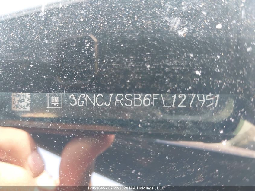 2015 Chevrolet Trax 1Lt VIN: 3GNCJRSB6FL127951 Lot: 12051645