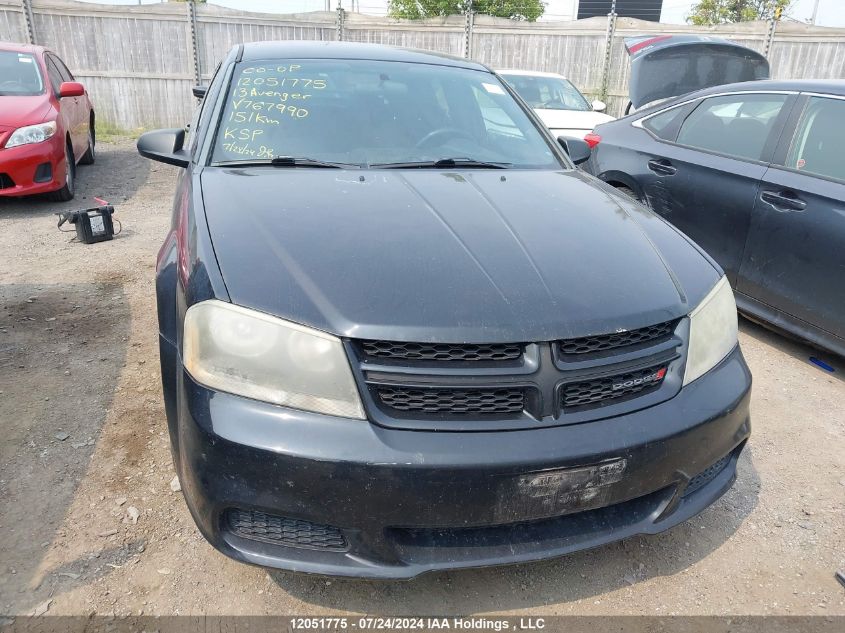 2013 Dodge Avenger VIN: 1C3CDZAB1DN767990 Lot: 12051775