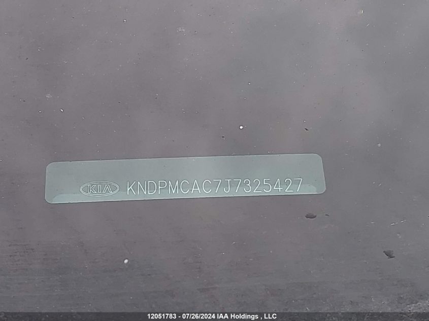 2018 Kia Sportage VIN: KNDPMCAC7J7325427 Lot: 12051783