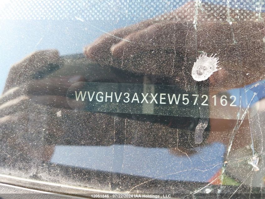 WVGHV3AXXEW572162 2014 Volkswagen Tiguan