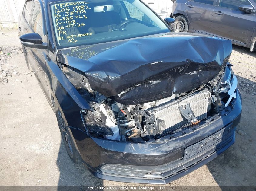 2016 Volkswagen Jetta Sedan VIN: 3VW267AJ1GM385743 Lot: 12051882