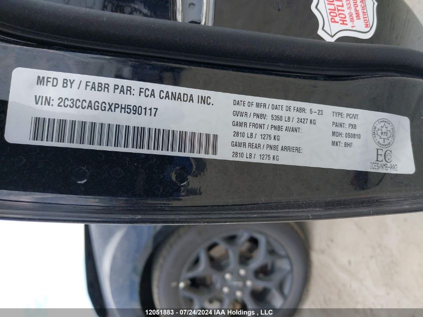 2023 Chrysler 300 S VIN: 2C3CCAGGXPH590117 Lot: 12051883