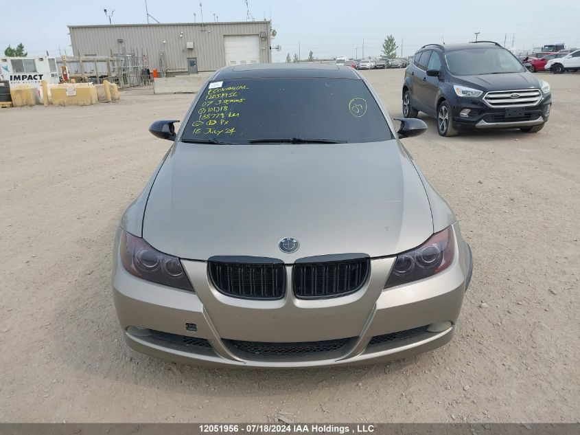 2007 BMW 3 Series VIN: WBAVB735X7P101318 Lot: 12051956