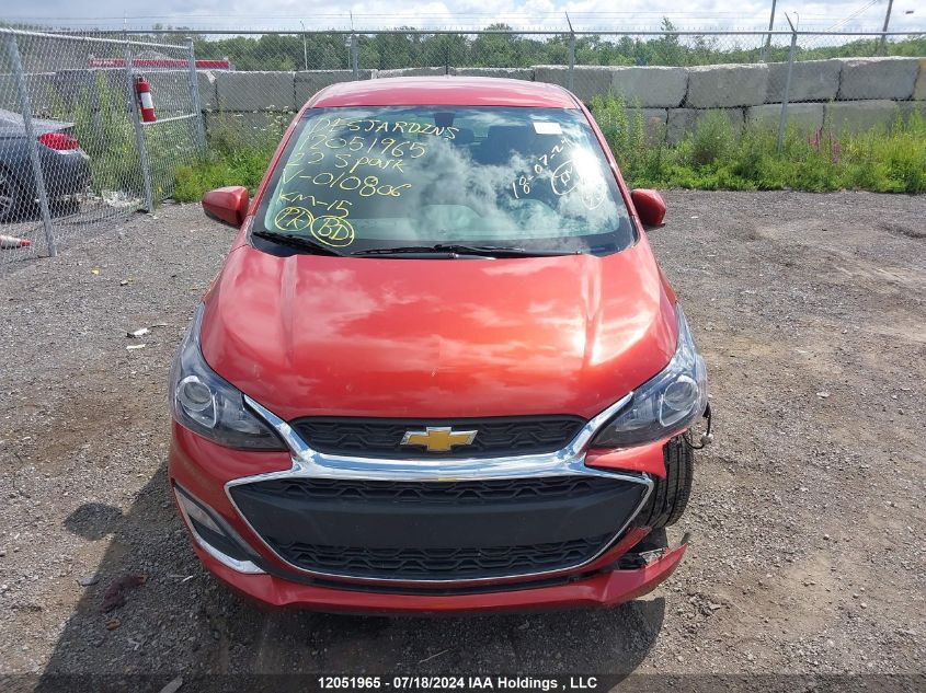 2022 Chevrolet Spark 1Lt VIN: KL8CD6SA3NC010806 Lot: 12051965