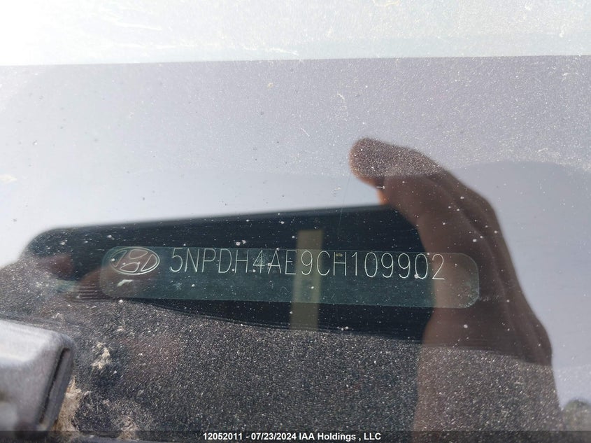 2012 Hyundai Elantra Gl VIN: 5NPDH4AE9CH109902 Lot: 12052011