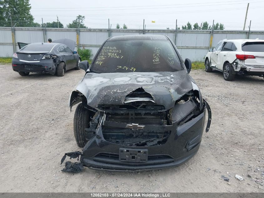 2013 Chevrolet Trax VIN: 3GNCJKSB1DL171067 Lot: 12052103