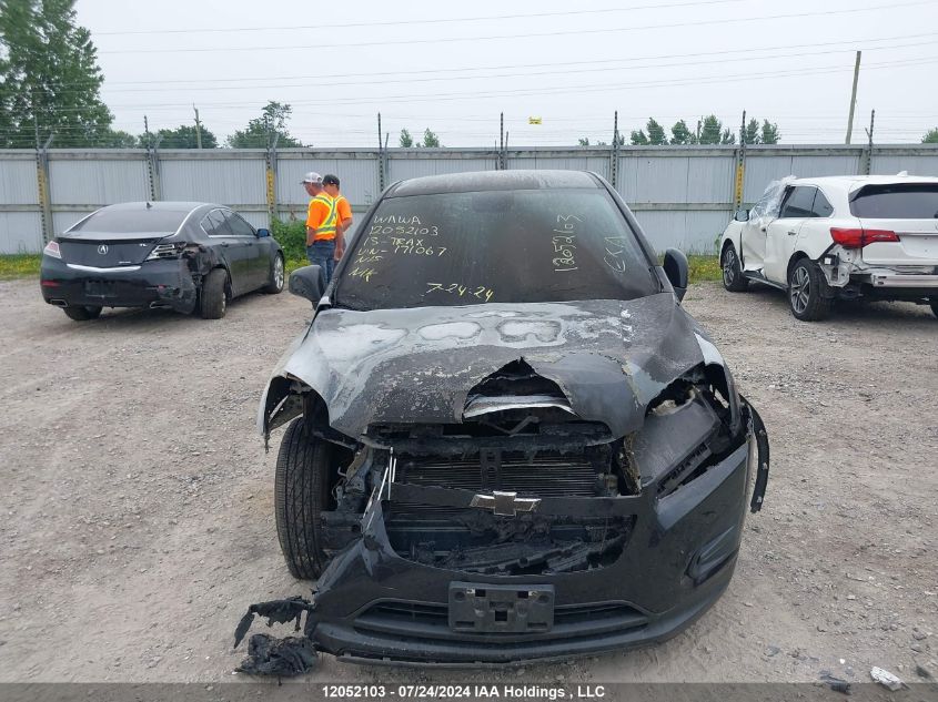 2013 Chevrolet Trax VIN: 3GNCJKSB1DL171067 Lot: 12052103