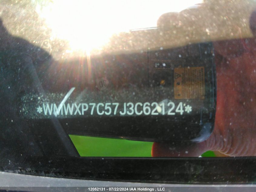 2018 Mini Cooper VIN: WMWXP7C57J3C62124 Lot: 12052131